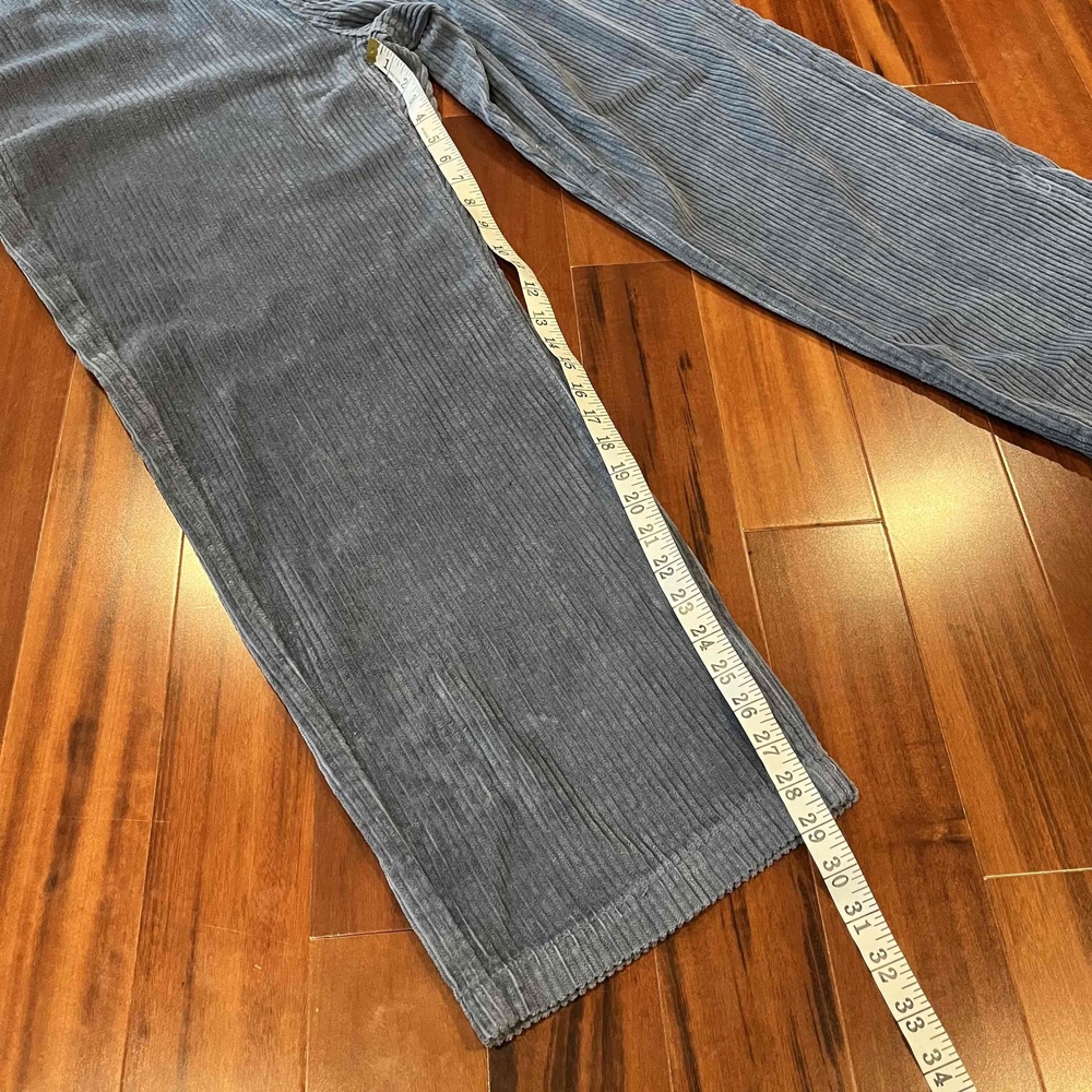 Missguided Light Blue Gray Pants Corduroy Bottoms Straight Boot Leg Size Us 14 View 6